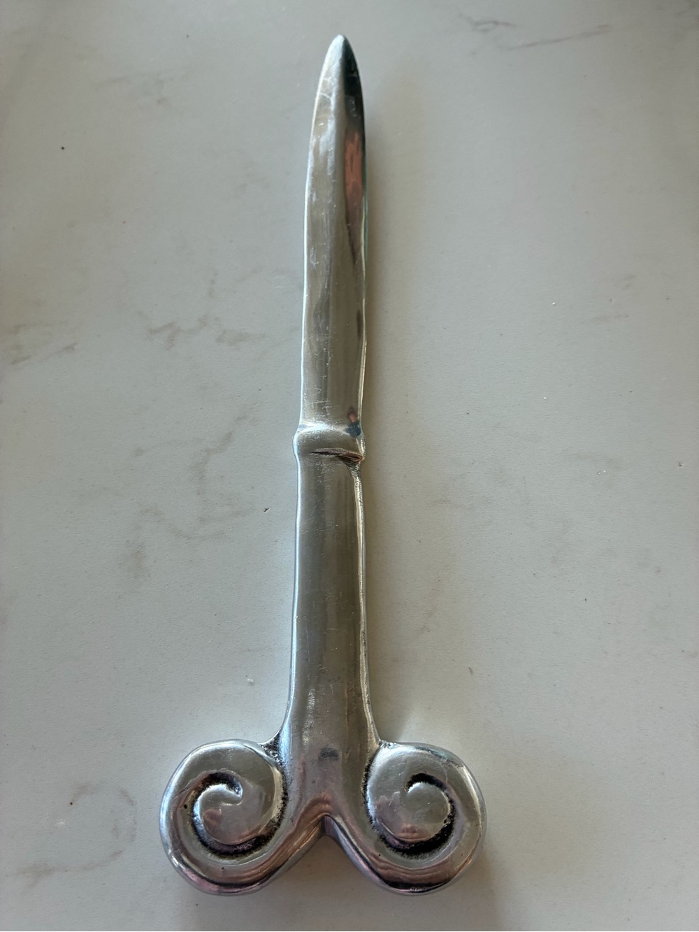 Vintage pewter letter opener or paper knife 8.5 inches